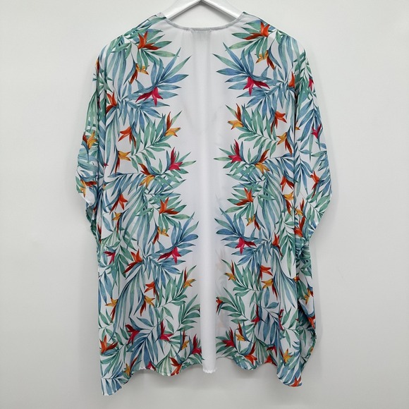 Show Me Your Mumu‎ Poncho Top XS Oversize Tropical Bird Paradise Beach Cover Up - Picture 8 of 8
